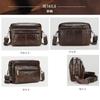 Meigardass Genuine Leather Mini Shoulder Horizontal Shoulder Messenger Crossbody Practical for Formal and Commuting Men's Bag, Pouch, Pouch, Bag, Bag,