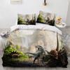 Dinosaur Duvet Cover Set King Queen Size For Kids Boys Girls Polyester Bedding Set Cartoon Wild Animals Pattern Comforter Cover