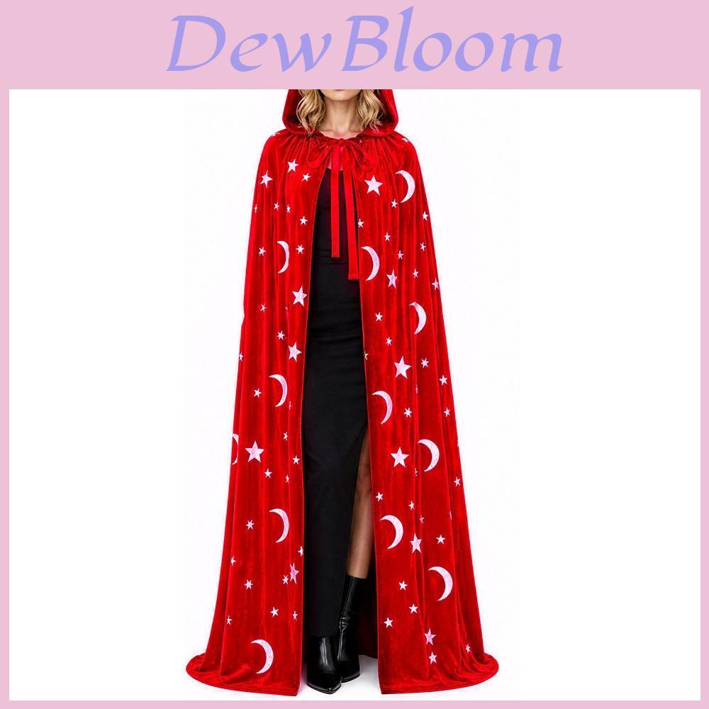 Fantasy Witch Costume Cloak With Polyester Fabric For Halloween Cosplay And Theater Performances