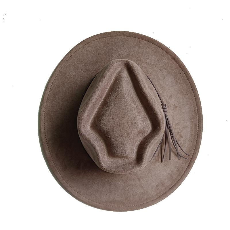 Dark blue Suede Hat LOVE Fashion 2026 New Autumn/Winter Collection Unisex Felt Fedora Hat Classic Church Hat Women's Sun Hat