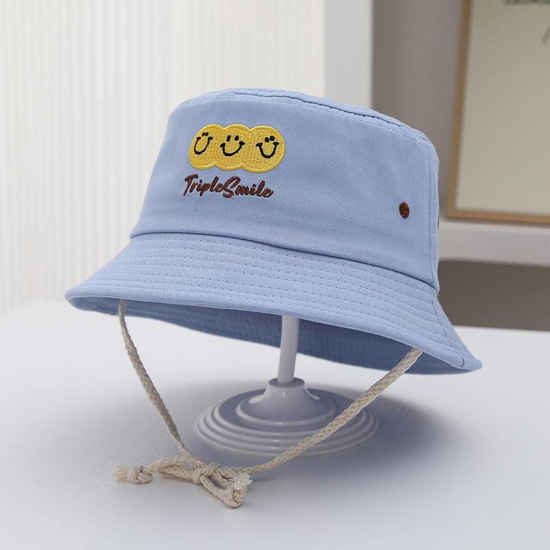 Korean Spring 2026 Baby Smiley Face Bucket Hat for Boys and Girls - Cute, Adorable, Sun Protection Fisherman Style
