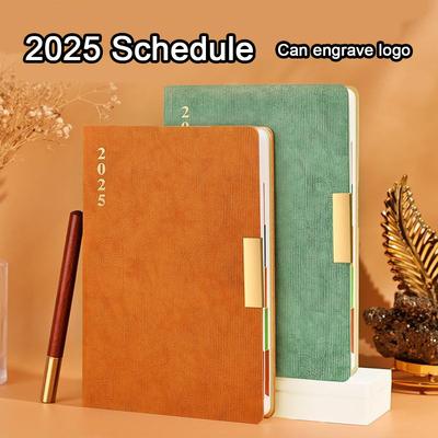 2025 Business Schedule, Student Daily Planner, Thickened Planner, Record Book, Notepad, Notebook, Memo, 200 Sheets, 400 Pages