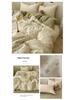 Floral Soft Cloud-Feel Double-Layer Gauze Bedding Set: Machine Washable, Small Student Dormitory Size, 3-Piece