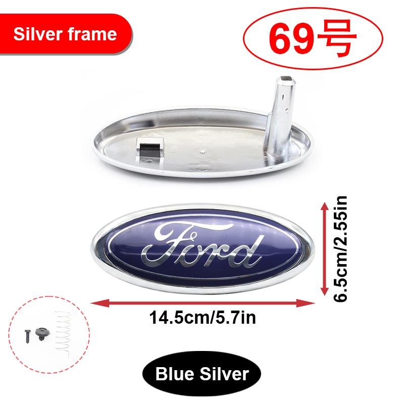 Car Logo Front Grille Badge Trunk Cover Sticker Decal Accessories For Ford Fiesta ST Fusion Explorer Escape Shelby Edge Kuga MK6