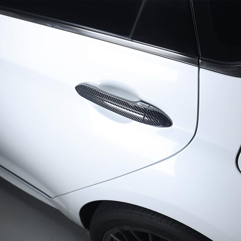 Carbon Fiber External Door Handle Cover Trim Accessories For Genesis G80 DH 2015- LHD Car Supplies