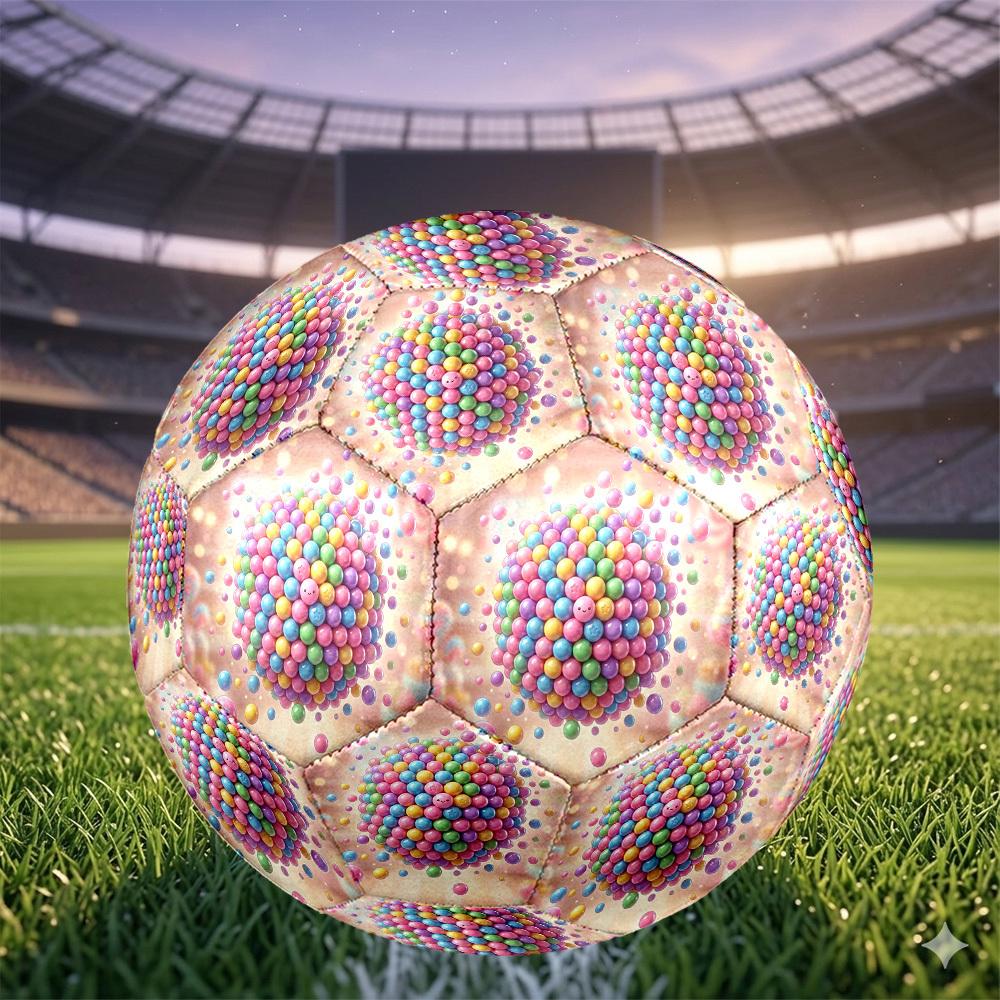 1pc Candy Ball Themed Soccer Ball, Size 5, Lightweight PVC Material, Outdoor Training Soccer Ball Gift. Q62235
