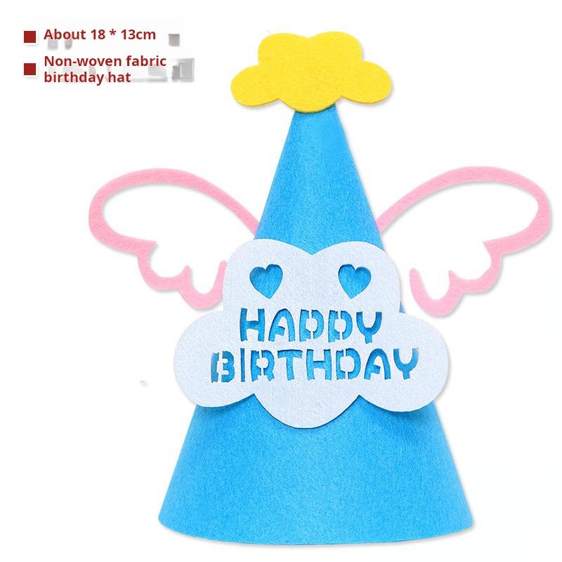 Felt Birthday Hat Fresh and Cute Birthday Hat Adorable Crown Photo Prop Party Hat Birthday Cone Hat Party Decorations