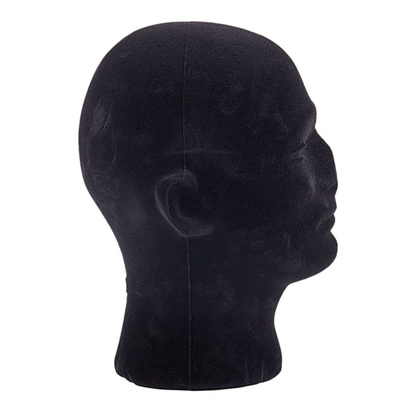 Easy Use 6X Male Styrofoam Foam Mannequin Manikin Head Model Wigs Glasses Cap Display Stand Black
