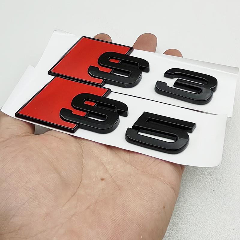 2026 3D ABS Chrome Black Logo S3 S4 S5 S6 S7 S8 Emblem Car Trunk Badge Sticker For Audi 8Y 8P 8V B6 B8 B9 8T C4 C6 C7 C8 Accessories