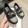 Single Shoe Female 2025 New Casual Bow Student Shoes Large Size