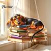 Unique Gift for Friends Dachshund Hanging Ornament, Acrylic Window Sun Catcher, Cute Dog Interior Accessories Decoration Home Room Decor, Front Porch