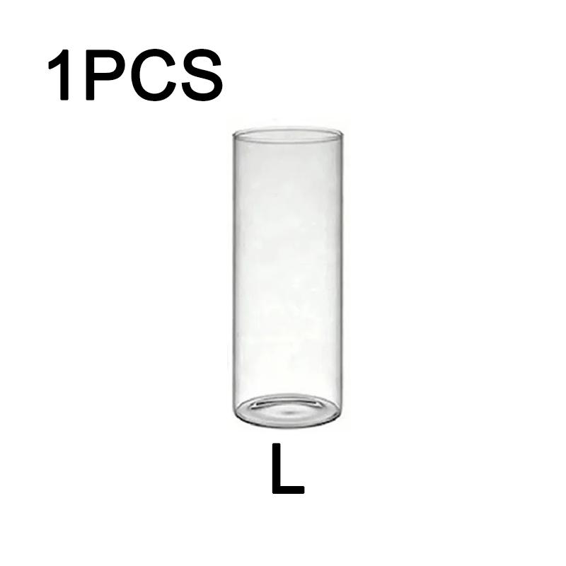 Cylinder Glass Cup Candlestick Wedding Transparent Candle Cup Holder Glass Vase Dining Table Candle Container Art Storage Jar