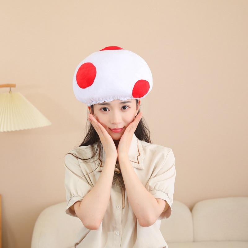 

Хэллоуин красная и белая шляпа-маска гриба, реквизит для фото, мультяшный головной убор, реквизит для фото, реквизит для выступлений Width 36CM Height 24CM0.15kg