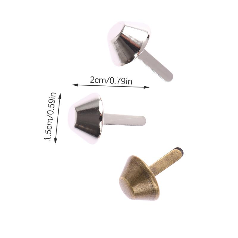 20Pcs Metal Bag Accessories Feet Rivets Studs Pierced For Purse Handbag Leather Diy Crafts Luggage Hardware Accessories