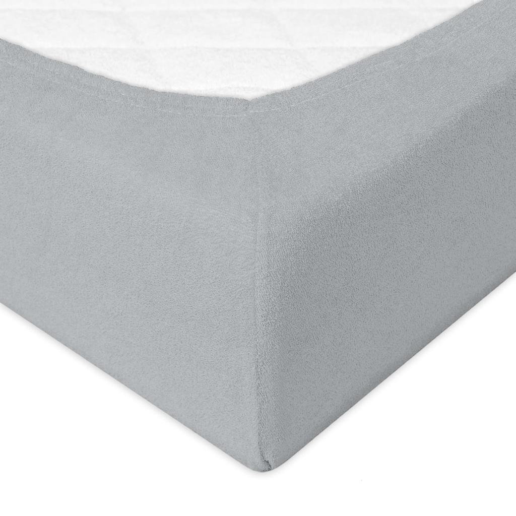 Premium Terry Fitted Sheet with Elastic 70x140x10 Grey