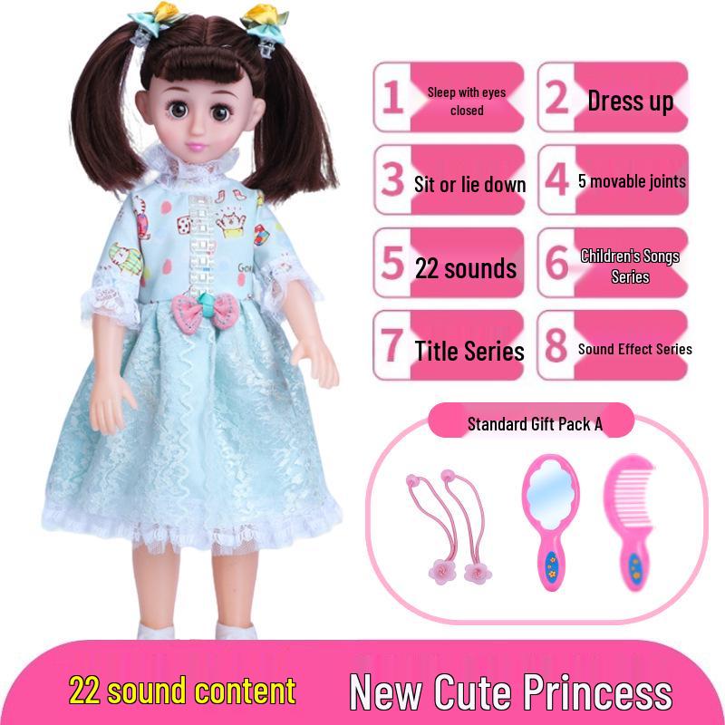 Conjunto de Boneca Inteligente Interativa com Roupas Trocáveis - Brinquedo de Princesa para Meninas, Presente de Aniversário Perfeito