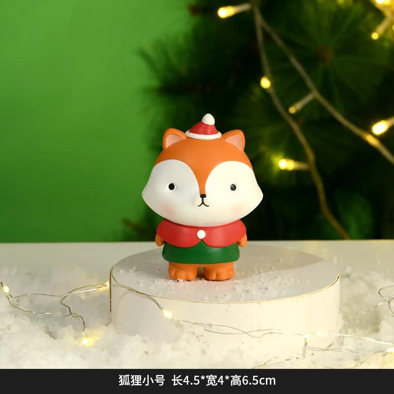 Car Interiors Ornaments Santa Claus Reindeer Cute Christmas Decorations Micro Landscape Desktop Ornaments Blind Box Gift