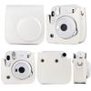Einfarbige Ganzkörper-Kameratasche aus Leder mit Riemen für FUJIFILM Instax mini 11