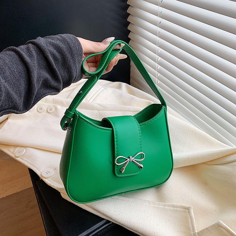 2025 new simple fashion casual small square bag women's simple fashion baguette bag trendy fashion shoulder armpit bag