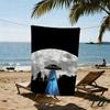 UFO Handtuch Strand Schnelltrocknend Weich Poolhandtücher Geschenk für Reise Fitnessstudio Dusche Camping Sport