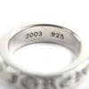 Excellent CHROME HEARTS Ring Spacer Ring Forever 0.2"" Silver 925 Mens Used