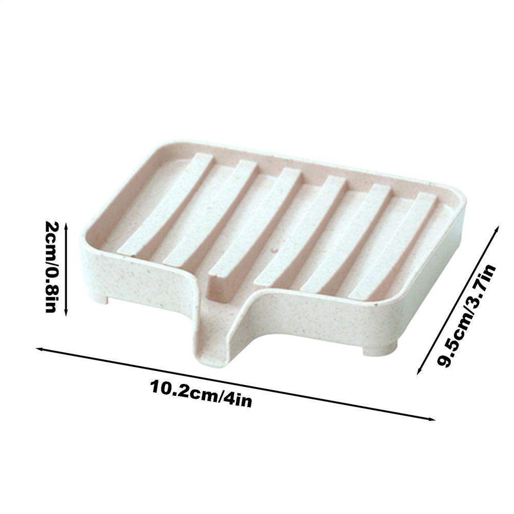 Bathroom Draining Soap Dish Double-layer Draining Soap Tray Space-Saving Shower Soap Storage Containers For Home Kitchen
