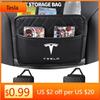 Car Sticker Tesla Leather Car Seat Storage Bag Chair Back Water Cup Tissue Box For Tesla Model 3 Y S X Roadster Bonina Coil Acce