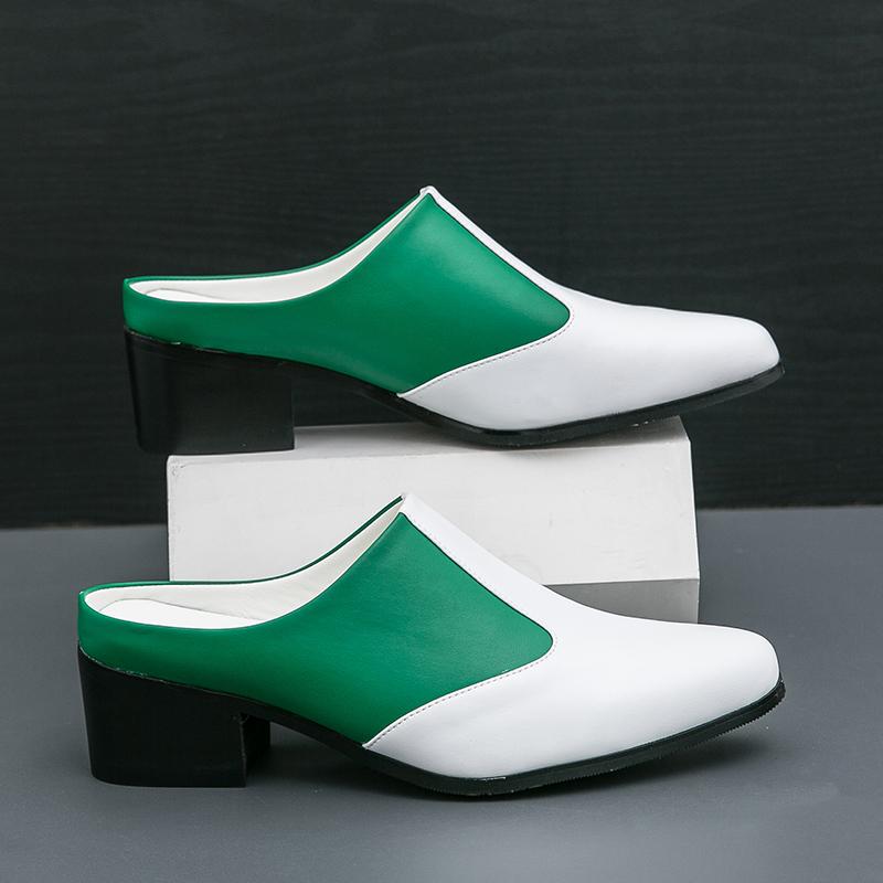 

Размер 38-46 Модная мужская кожаная обувь-полусабо Мужские повседневные дышащие удобные универсальные туфли из маленькой кожи 46