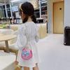 Adorable Mini Pu Leather Princess Handbag For Kids With Stylish Pearl Accents