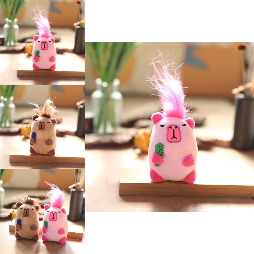 Adorable Capybara Animal Plush Toy With Pp Cotton Filling For Backpack Accessories