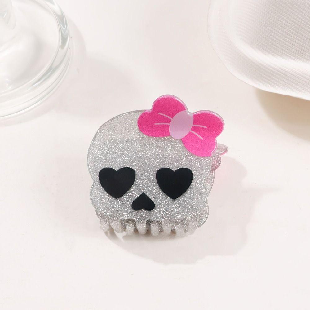 PVC Halloween Hair Claw Funny Skeleton Shark Clip Creative Pumpkin Themed Gripper  Party