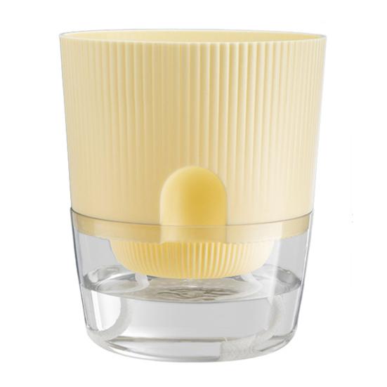 Self Watering Plant Pot Orchid Planter with Wick Ropes Flower Pot with Drainage Holes Transparent Water Reservoir for Indoor Plants Home Office Decor