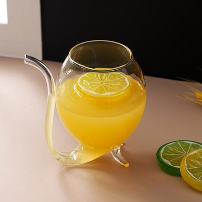 Vin Whisky Glas Värmebeständig sugande Juice Mjölk Dricksrör Halmkopp