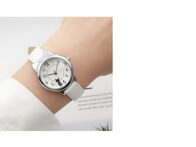 Korean Style Cute Cat Children's Waterproof Quartz Watch for Girls