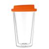 350ML Double Walled Glass with Silicone Lid Insulated Tumbler Travel Hot Cold Drink Tea Milk High Borosilicate Glass Cup Coffee Mug
