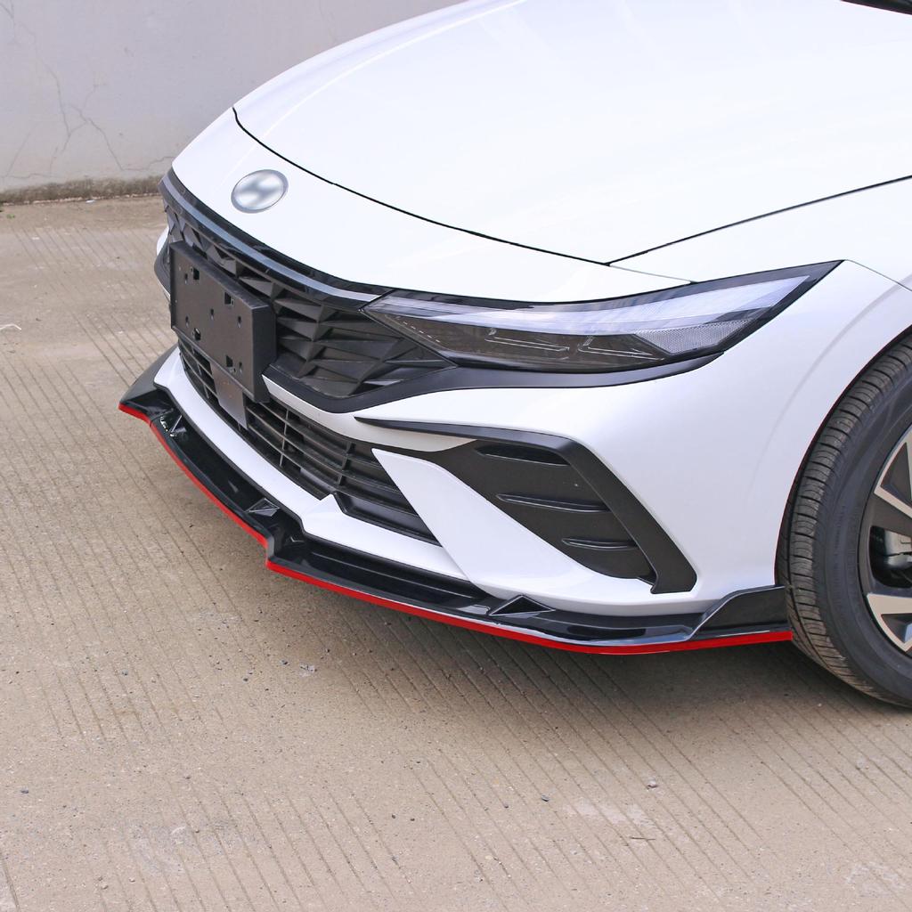 23-Model Hyundai Elantra Custom Body Kit: Front Splitter, Lip, Side Skirts, Louvers, Rear Spoiler, and Corner Protectors