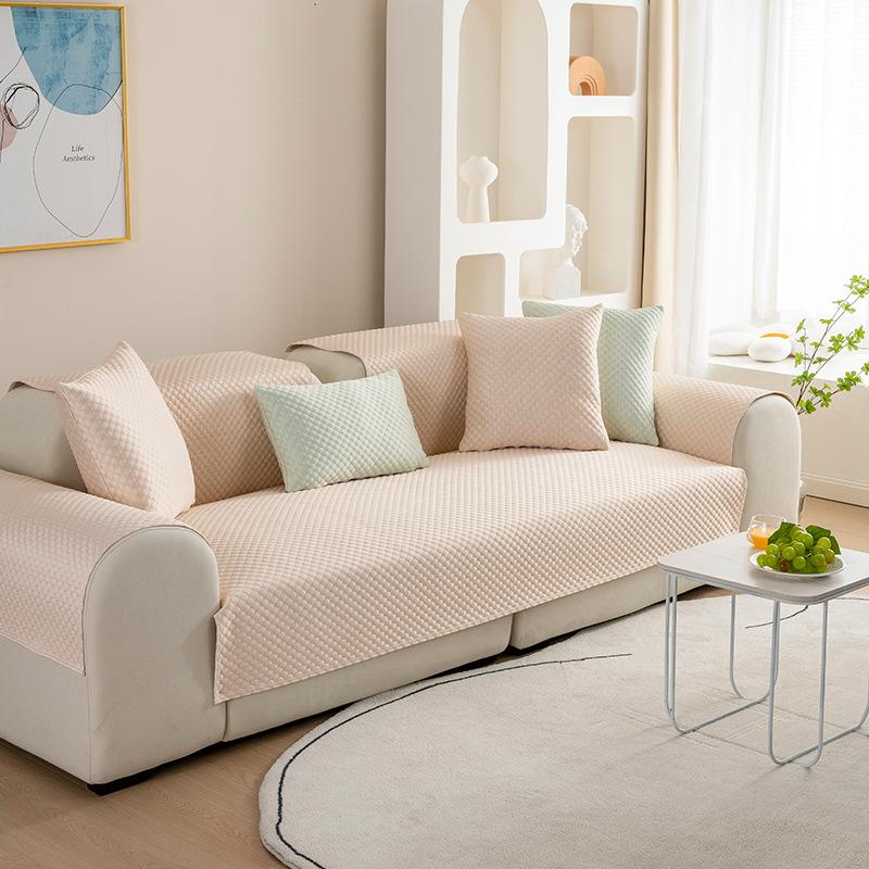 

Моющаяся технологичная ткань, ощущение прохлады, летняя нескользящая поверхность, однотонный цвет, простой чехол для диванной подушки, полотенце 70*70CM