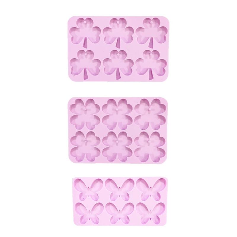 3Pcs Mini for Butterfly Jewelry Resin Mold Clover Epoxy Casting Mould DIY Bracelet Anklet Necklace Pendant Silicone Mold