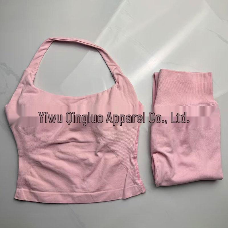 

Безшовний комплект Dfyne: топ для йоги з драпіруванням та шорти для підтяжки сідниць L