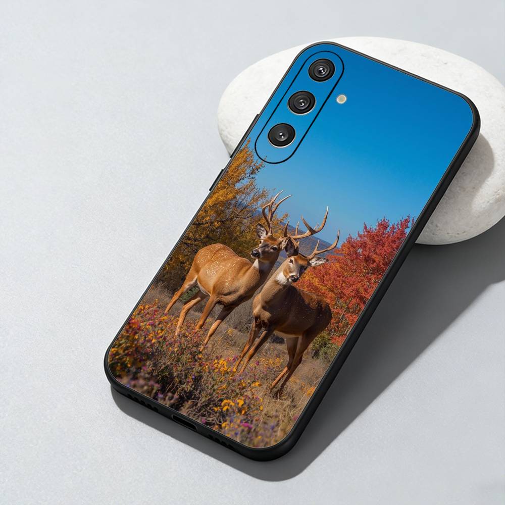 

Deer Printy Phone Case For Samsung Galaxy A73,A72,A71,A70,A52,A51 Others Soft Black Cover Samsung a71 4g