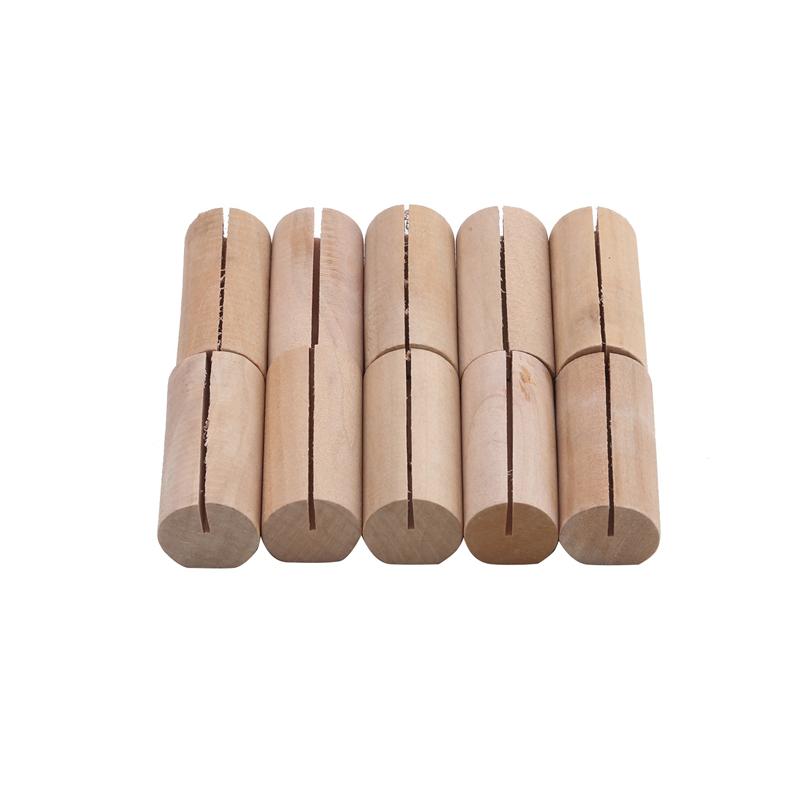 Pack Of 10 Wooden Place Card Holder Photo Postcard Holder for Rustic Wedding Birthday Party Table Number Name Standup Signs Base