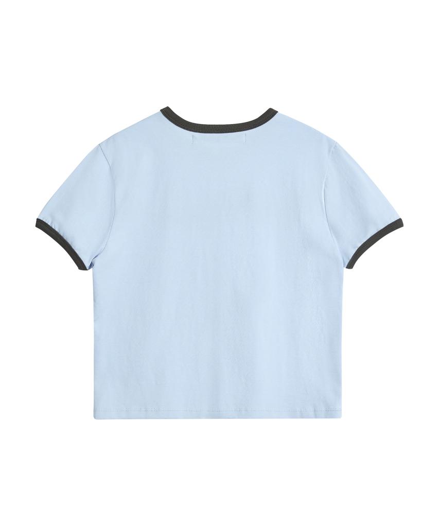 REST&RECREATION Anime Logo Ringer T-Shirt - Sky Blue