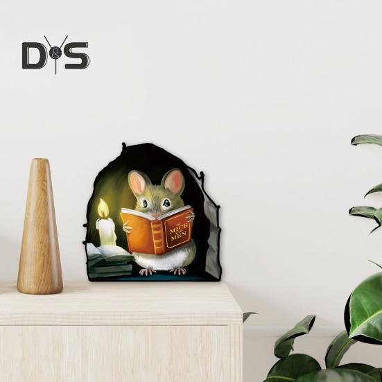 Wandaufkleber mit Maus, zum Abziehen und Aufkleben, Cartoon-Maus, Wandaufkleber, wasserfest, selbstklebend, für Kinderzimmer, Klassenzimmer, Heimwanddekoration