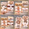 Milk Coffee Color Korean Hair Ties: Durable, High Elasticity, Damage-Free Hair Accessories for Women.