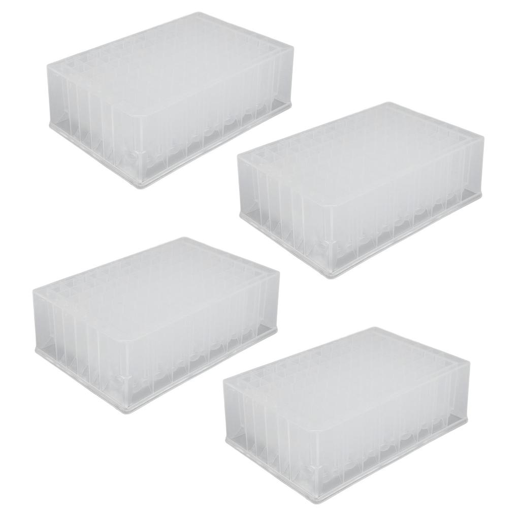 10Pcs Deep Well Plate 96 Wells 2.2ML PP Plastic Laboratory Storage Microplates 41mm Height
