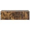 Wall Mounted Side Table Smoked Oak Wood Based Material