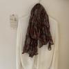 Cotton and Linen Scarf Autumn Floral Retro Silk Scarf Shawl Floral Fried Dough Twists Scarf