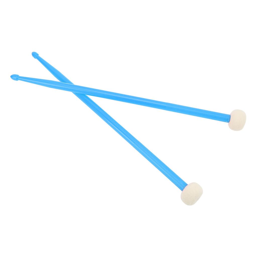 2Pcs Felt Head Nylon Handle Double Headed Instrument Accessory Set Kit for Playing