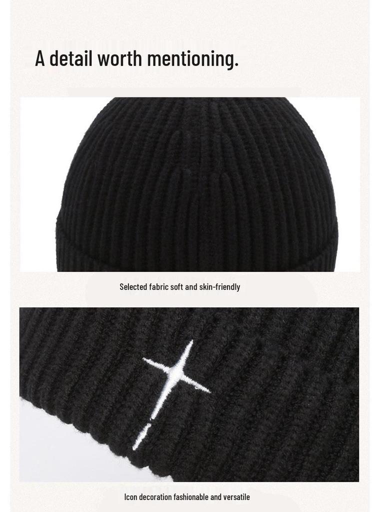 Men's Woolen Beanie for Large Heads - Thick, Warm, Breathable, Sweat-Proof, Ideal for Autumn & Winter