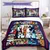 Naruto Pattern Printed 3PCS Bedding Set, Soft Skin-Friendly Washable Duvet Cover & Pillowcases Set